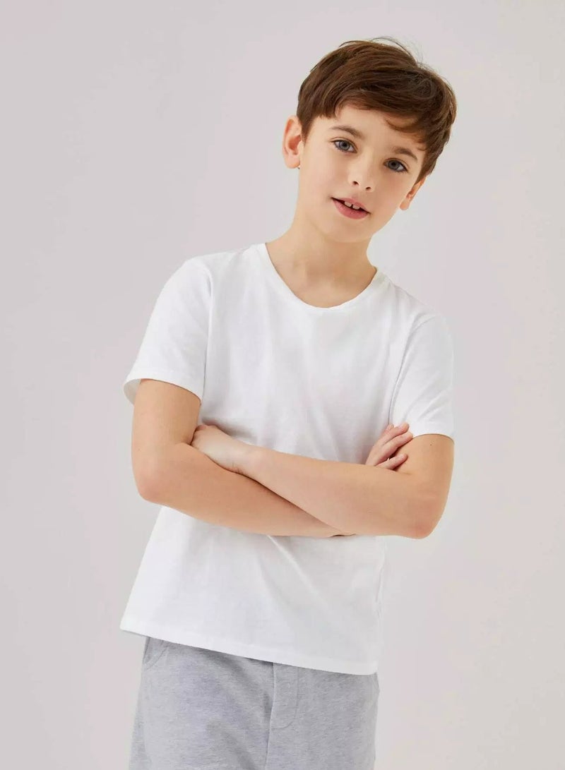 Boys Cotton Solid Tee  - Image 4