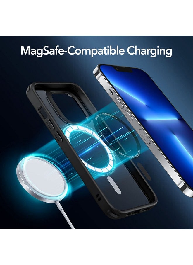 اي اس ار حافظة ESR لهاتف iPhone 13 Pro، متوافقة مع MagSafe، مقاومة للخدش، رفيعة ونحيفة، حماية كلاسيكية من الصدمات بدرجة عسكرية، TPU، غطاء خلفي مغناطيسي، أسود غير لامع  - Image 3