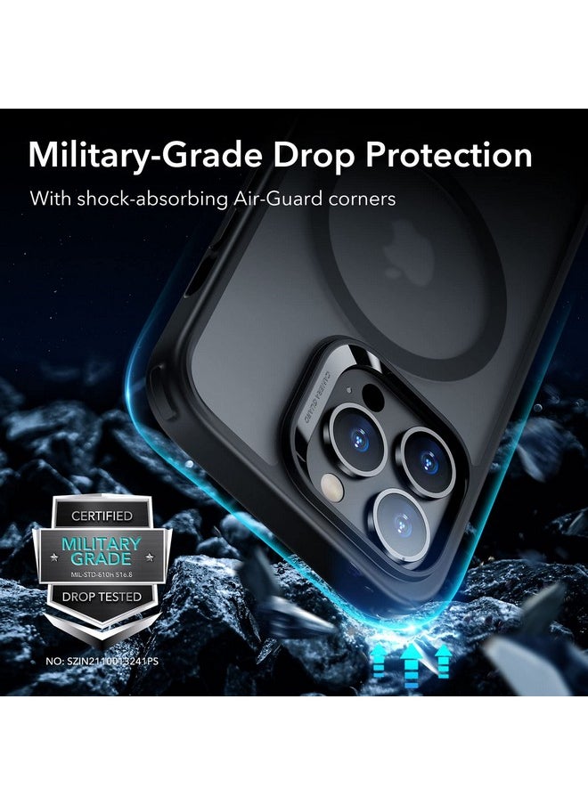 اي اس ار حافظة ESR لهاتف iPhone 13 Pro، متوافقة مع MagSafe، مقاومة للخدش، رفيعة ونحيفة، حماية كلاسيكية من الصدمات بدرجة عسكرية، TPU، غطاء خلفي مغناطيسي، أسود غير لامع  - Image 5