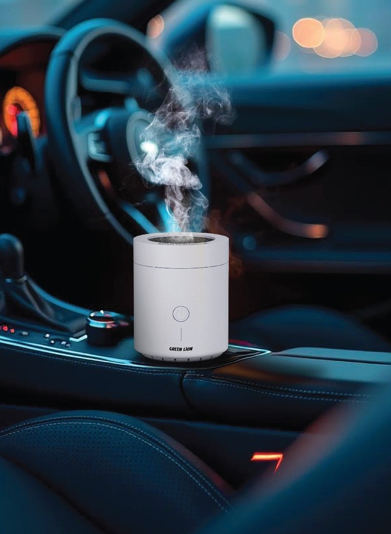 GREEN LION Dune Bakhour Incense Burner 2000mAh / Strong Fragrance Oud / Portable Bukhour / Luxury Scent Rechargeable Bakhoor - White - Image 2