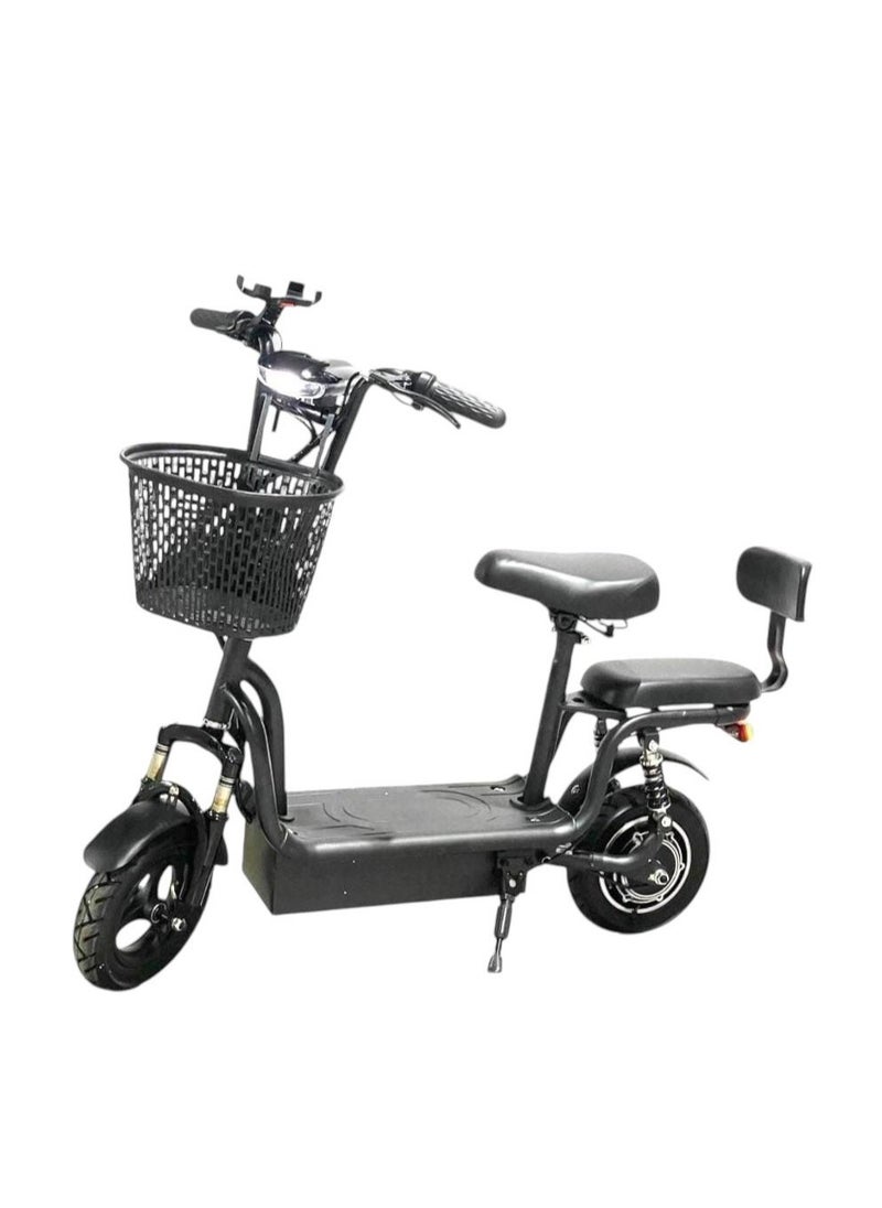 Star Kids - 48V 500W Foldable Electric Scooter with Front Basket and 2 Seats - Image 1