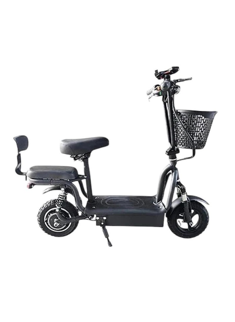 Star Kids - 48V 500W Foldable Electric Scooter with Front Basket and 2 Seats - Image 1