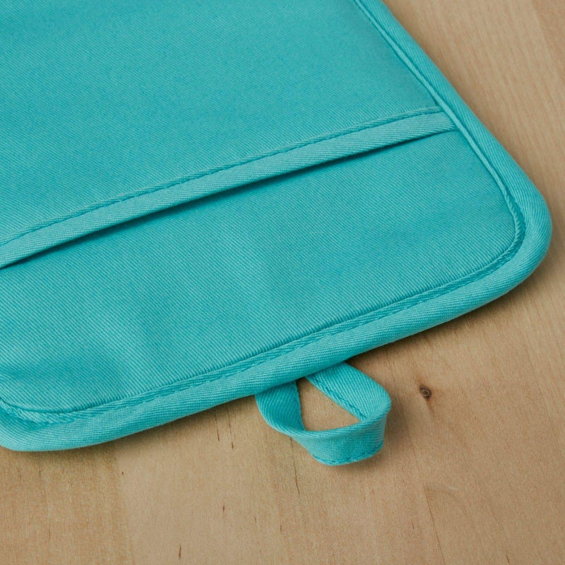 KitchenAid Ribbed Soft Silicone Pot Holder 2-Pack Set, Aqua Sky, 7"x9" - Image 3