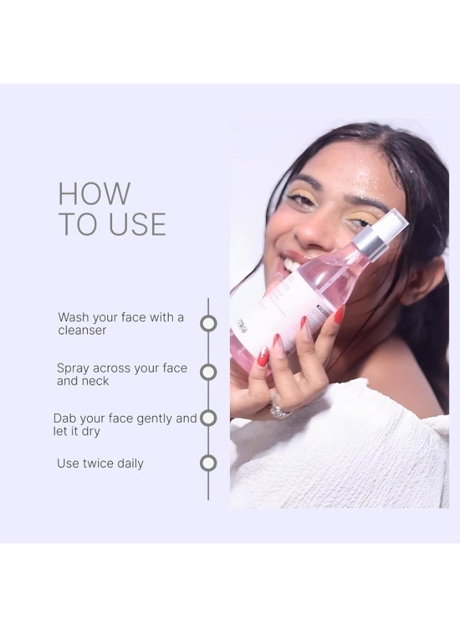 VITRO Rose Water Spray for Face 200ml | Pure Gulab Jal | No Additives, Chemicals, or Preservatives | Natural Toner for Hydrated, Glowing Skin | Hydro Distilled - Image 4