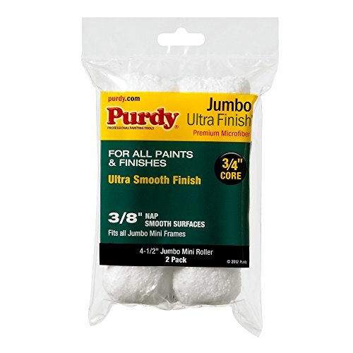 Purdy 140624052 Jumbo Mini Ultra Finish Roller Replacements, 2-Pack, 4-1/2 inch x 3/4 inch nap - Image 1