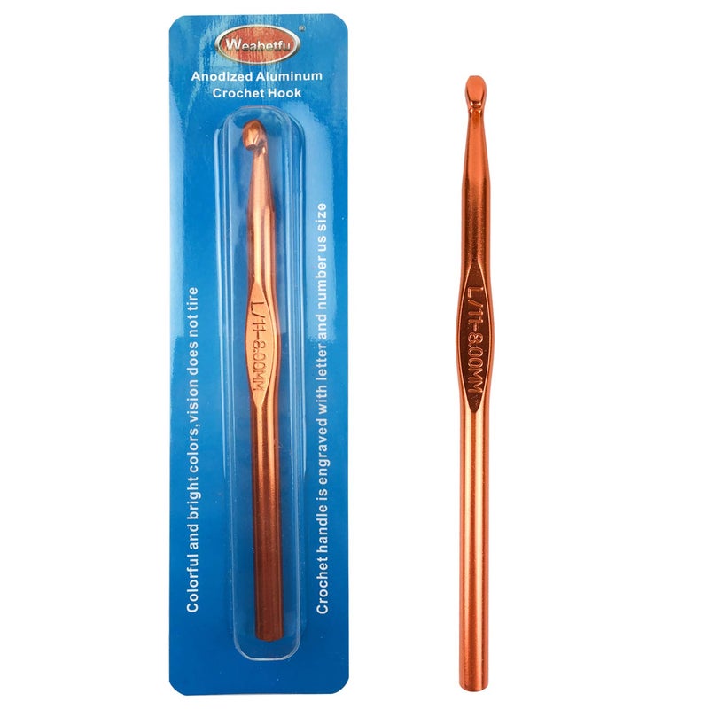 Weabetfu Aluminum Crochet Hook,Soft Grip Crocheting Hooks for Knitting Craft Yarn,Crochet Hooks Size L,8.0mm-New - Image 1