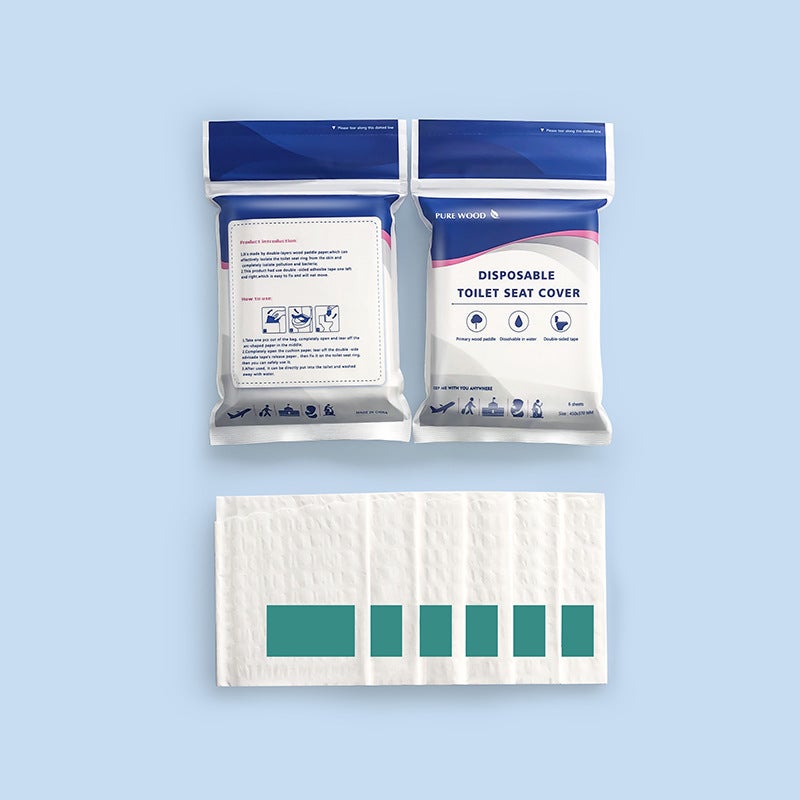 English Packaging 10 Pieces Soluble Water Disposable Toilet Mat Travel Toilet Paper Toilet Mat Convenient Pack - Image 1