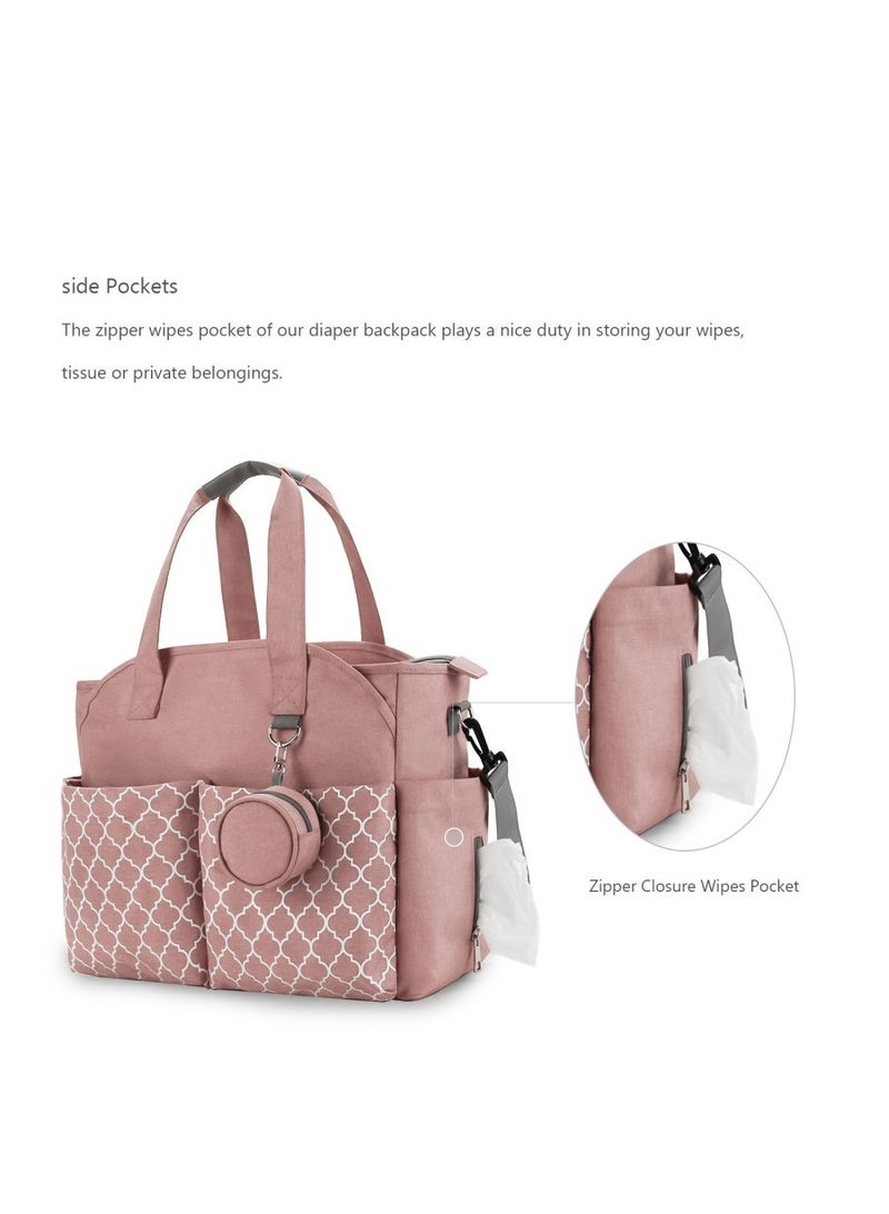Aethvive Tote Diaper Bag, Multi-Function Baby Bag with Cup Holder, Travel Diaper Bag for Mom and Dad, Large Capacity Nursing Bag for Baby Care - Image 5