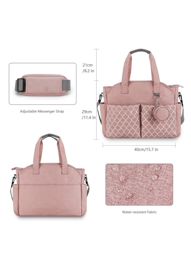 Aethvive Tote Diaper Bag, Multi-Function Baby Bag with Cup Holder, Travel Diaper Bag for Mom and Dad, Large Capacity Nursing Bag for Baby Care - Image 4