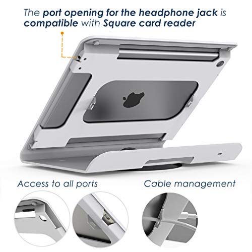 Beelta Tablet Stand for Desk Compatible with 10.2" iPad 7 8 9, All Metal, 360 Swivel Base, Anti Theft Tablet Retail Stand - BSC102WT - Image 5