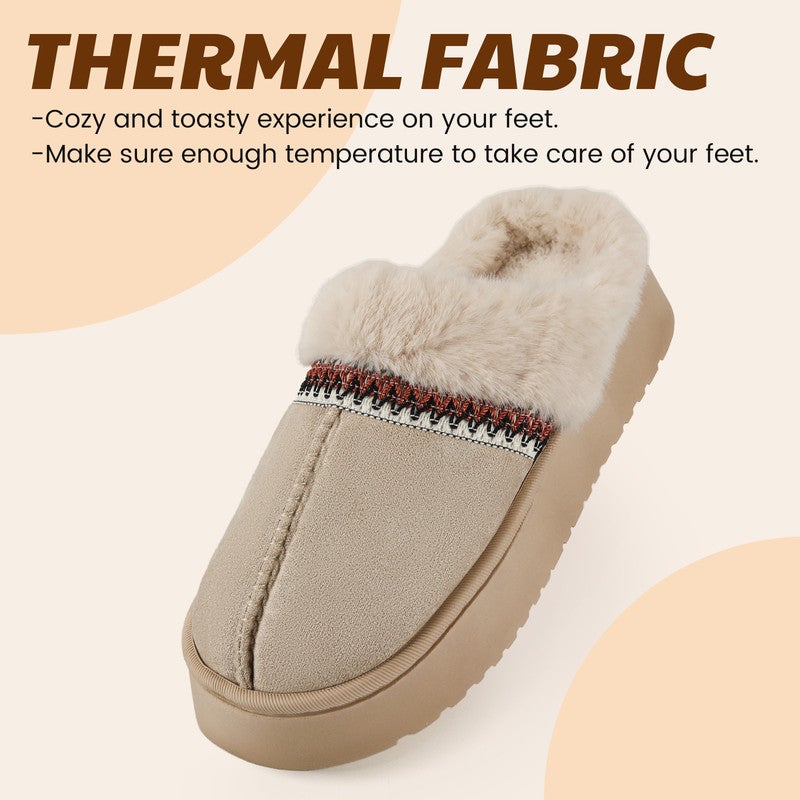 Lucky Kids Women’s Fuzzy Slippers, Indoor Plush Faux Fur House Shoes with Memory Foam, ,Cute Fluffy Home Shoes for Girls & Ladies Cozy Warm Indoor Slip-On Slippers with Non-Slip Sole - Image 2