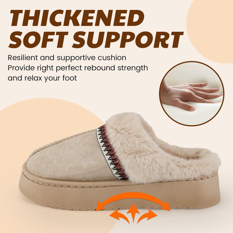 Lucky Kids Women’s Fuzzy Slippers, Indoor Plush Faux Fur House Shoes with Memory Foam, ,Cute Fluffy Home Shoes for Girls & Ladies Cozy Warm Indoor Slip-On Slippers with Non-Slip Sole - Image 3