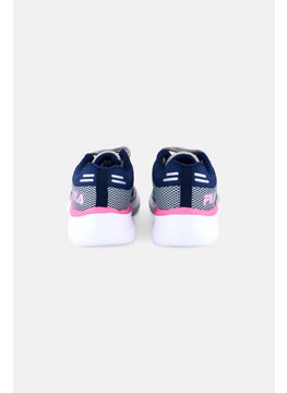 FILA Kids Girl PS Tempera PS Lace Up Outdoor Shoes, Novy/Grey  - Image 2
