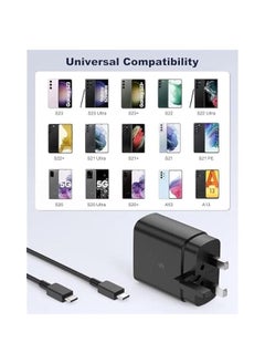 Generic Concretization 45W Fast Charger for Samsung Galaxy Charger Head,With 2m Type C Charging Cable, S23 Ultra S23 Plus S23 S23 S22 Ultra S22 S21 Ultra S21 S21 A54 A53 A52 A32(6) Black  - Image 3