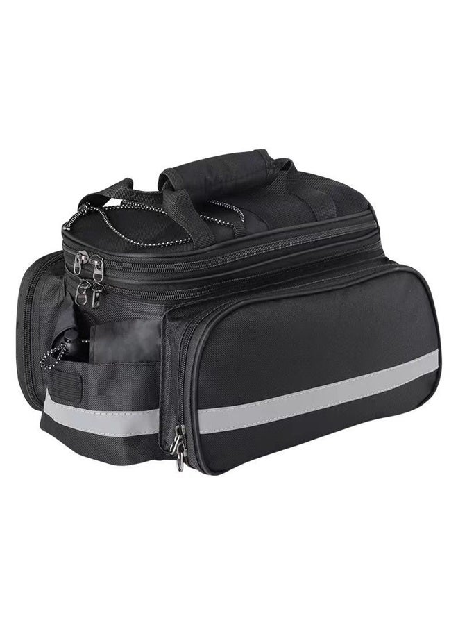 Generic Mountain Bike Saddle Bag 35x26x8cm,Adjustable Bike Bag, 360° Reflective Strips, Multi-Functional Bicycle Saddle Bag for Grocery Shopping, Commuting, Cycling & Travel, Handheld & Crossbody Design  - Image 1