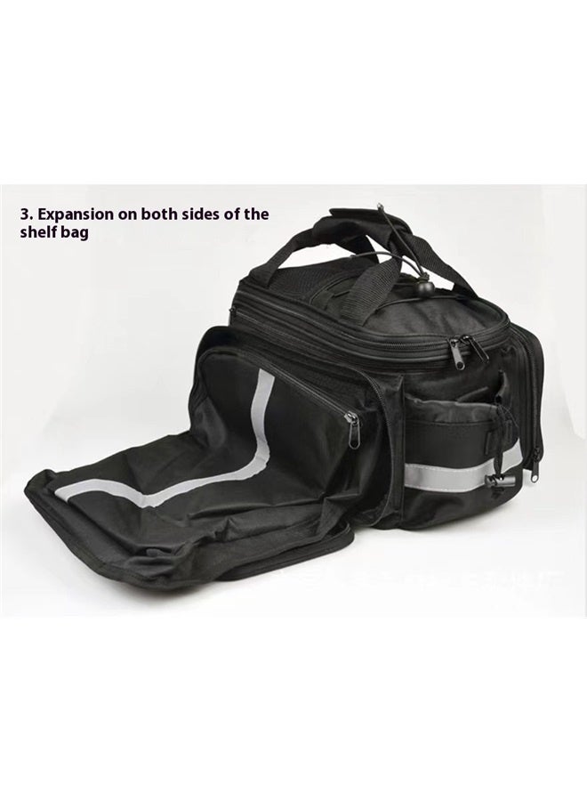 Generic Mountain Bike Saddle Bag 35x26x8cm,Adjustable Bike Bag, 360° Reflective Strips, Multi-Functional Bicycle Saddle Bag for Grocery Shopping, Commuting, Cycling & Travel, Handheld & Crossbody Design  - Image 4