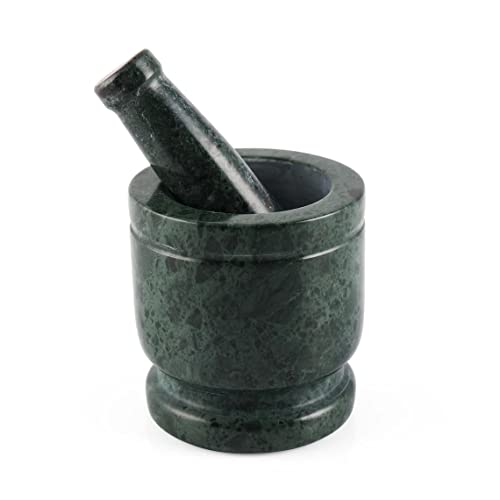 RDK Mortar & Pestle Set or Ohkli Musal or Kharal or Idi Kallu or Khal Musal or Khalbatta or Spice Grinder-Grande-5x5inches - Marble (RDK-GB) - Image 4