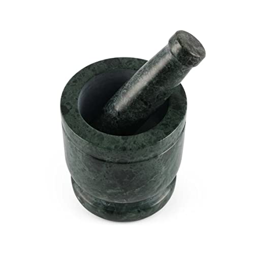 RDK Mortar & Pestle Set or Ohkli Musal or Kharal or Idi Kallu or Khal Musal or Khalbatta or Spice Grinder-Grande-5x5inches - Marble (RDK-GB) - Image 3