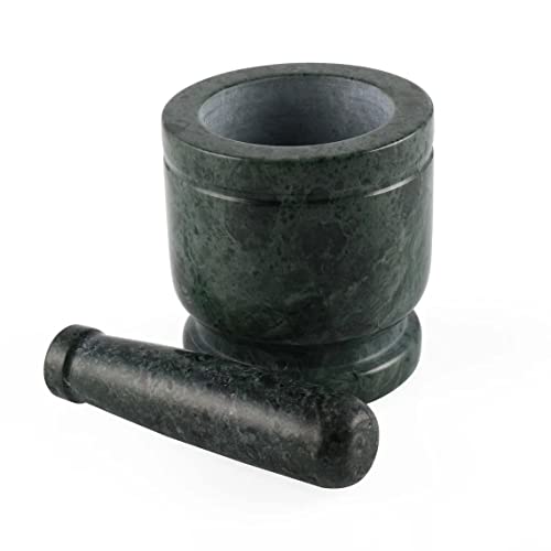 RDK Mortar & Pestle Set or Ohkli Musal or Kharal or Idi Kallu or Khal Musal or Khalbatta or Spice Grinder-Grande-5x5inches - Marble (RDK-GB) - Image 2