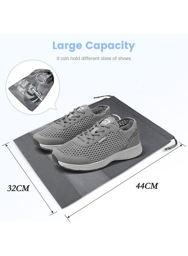 بيوينتي 10 قطع حقيبة أحذية سفر محمولة بحبل، حقائب أحذية غير منسوجة مع نوافذ شفافة، حقيبة تنظيم أحذية مقاومة للغبار للرجال والنساء (32 * 44 سم) - Image 2