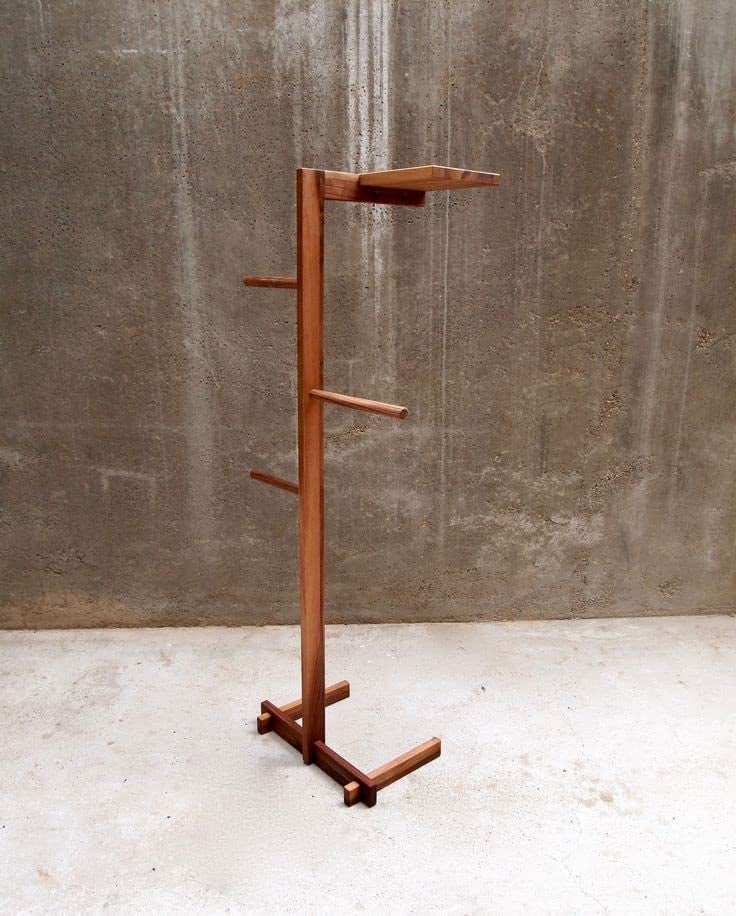 Multiple Tier Freestanding Towel Rack Stylish Elegant Wood Bathroom Towel Drying Stand Holder with Bottom Storage Shelf for Storing Washcloths Slipper Toiletry Ladder for Corners Poolside S43  - Image 1