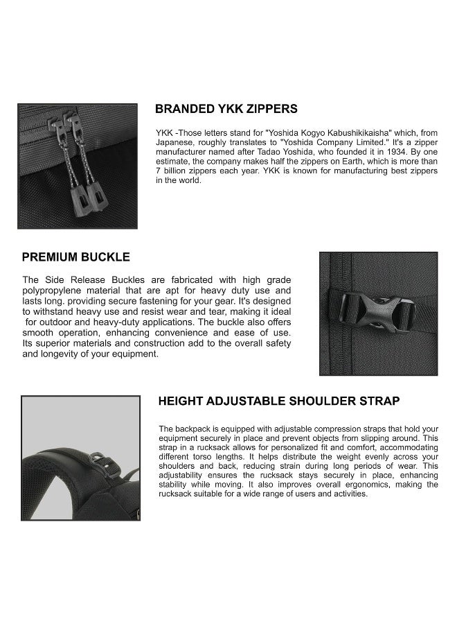 TRAWOC ALPHA 50 Litre Travel Backpack - Image 4