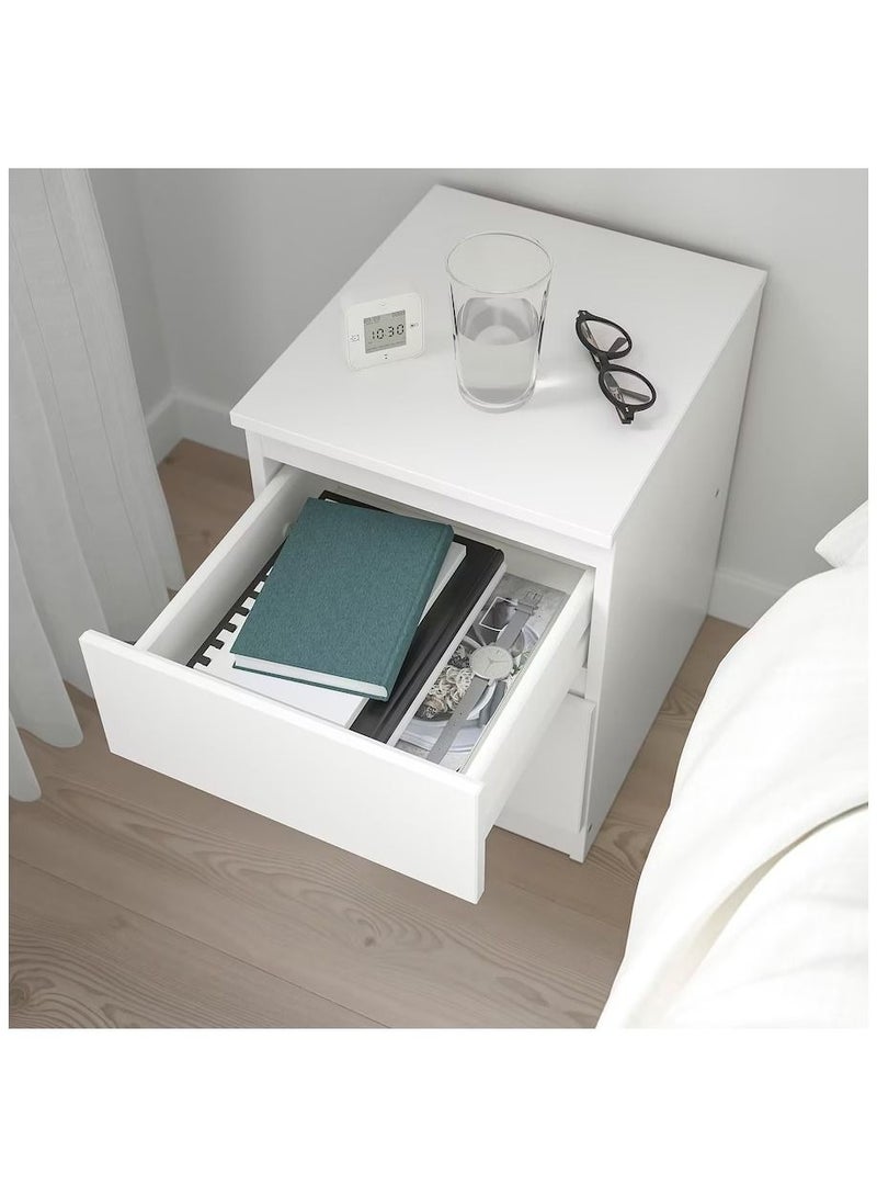 KULLEN Side Table Chest of 2 drawers, white, 35x49 cm - Image 3