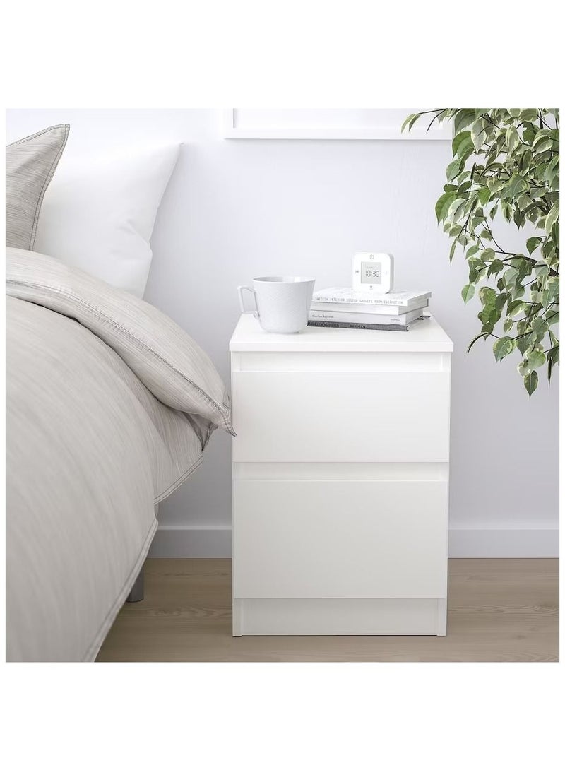 KULLEN Side Table Chest of 2 drawers, white, 35x49 cm - Image 2
