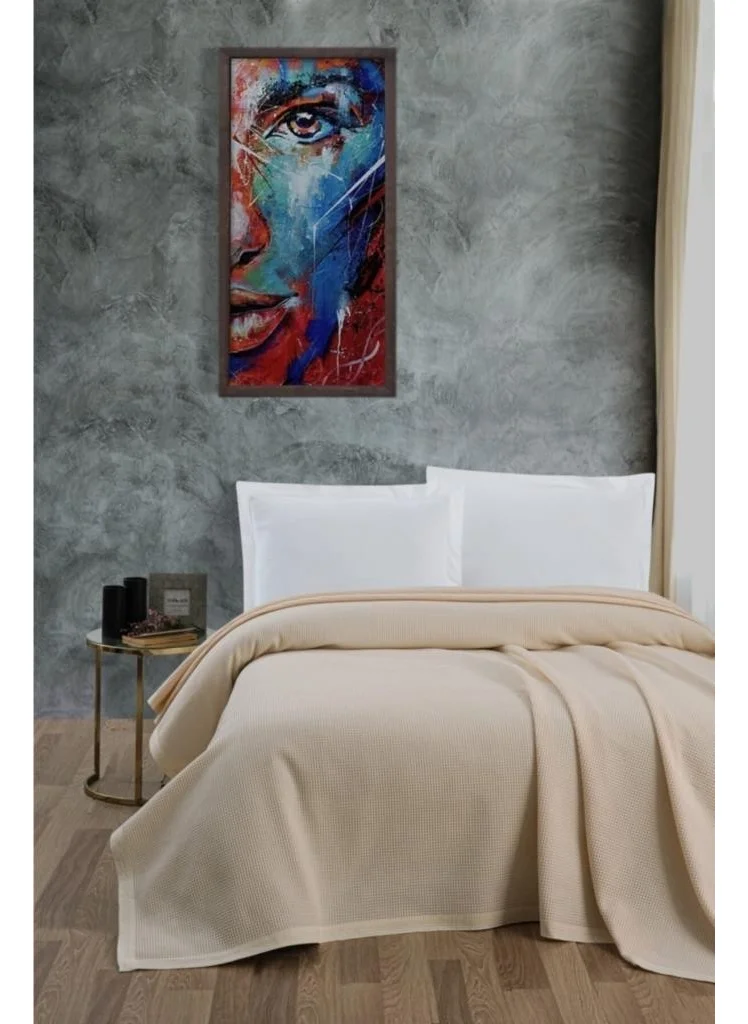 مالبيري Air Conditioned Pique 100% Cotton Honeycomb Pique Four Seasons Pique King Size 240 x 260 cm Cream