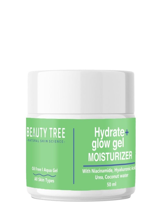 BEAUTY TREE Hydrate+Glow Moisturizer With Niacinamide & Coconut Water, Hyaluronic Acid For Intense Hydration 50 ml - Image 1