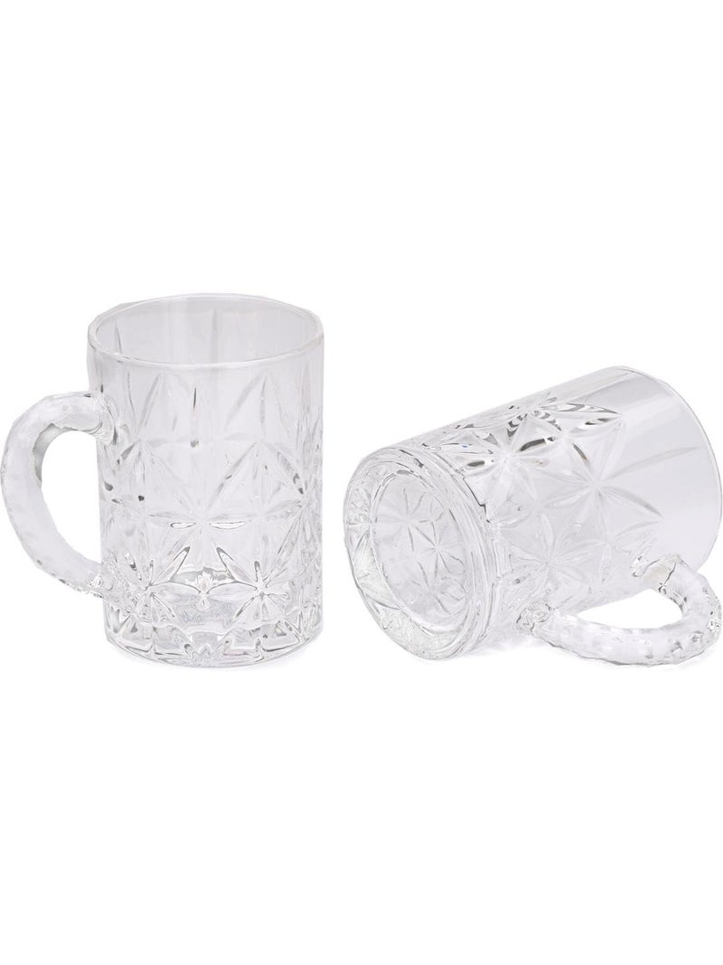 Somil Combo Set of 2 Beer Glasses and 1 Snack Plate Transparent Glass Set of 3 Glass Size 85 X 12 X 115 Cm Plate Size 13 X 13 X 2 Cm - Image 2