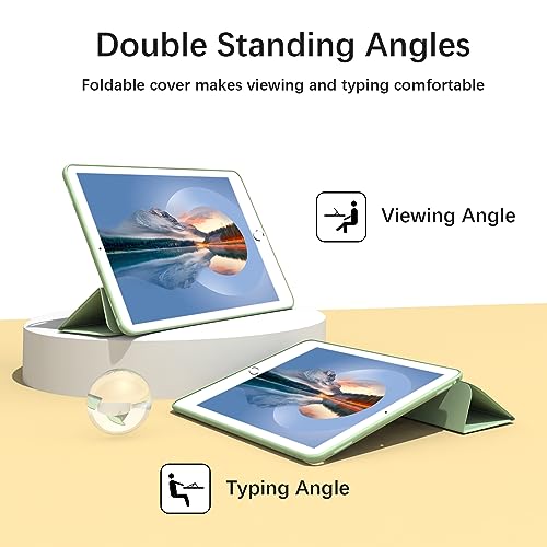 Divufus Case for iPad Air 2 (2nd Generation) 9.7 Inch, Lightweight Slim Auto Sleep/Wake Trifold Stand Smart Cover, Soft TPU Case for iPad Air 2nd Gen(2014 Released), Matcha Green - Image 4