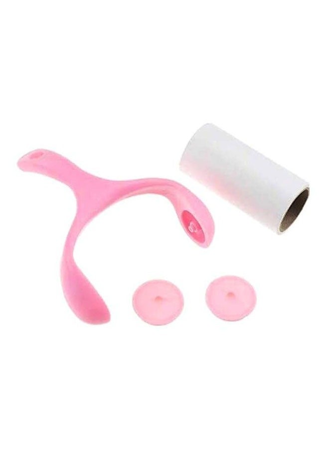Home Tool Hair Lint Roller Dust Removal Drum Detachable With 3 Refills Pink/White Roller Refills Remover Kit - Image 4