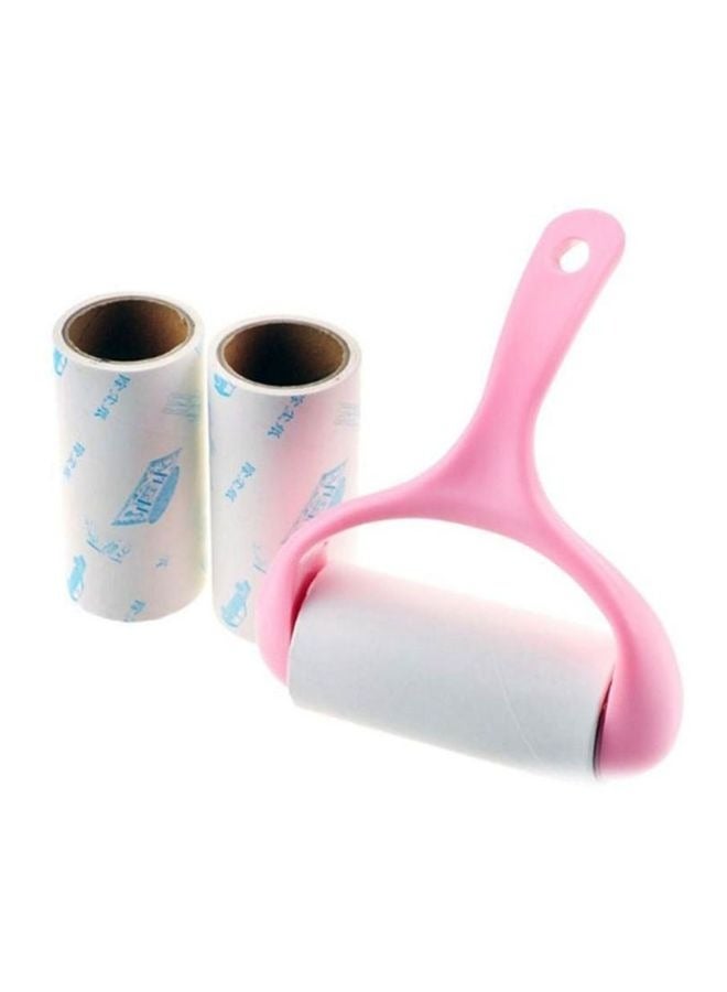 Home Tool Hair Lint Roller Dust Removal Drum Detachable With 3 Refills Pink/White Roller Refills Remover Kit - Image 1