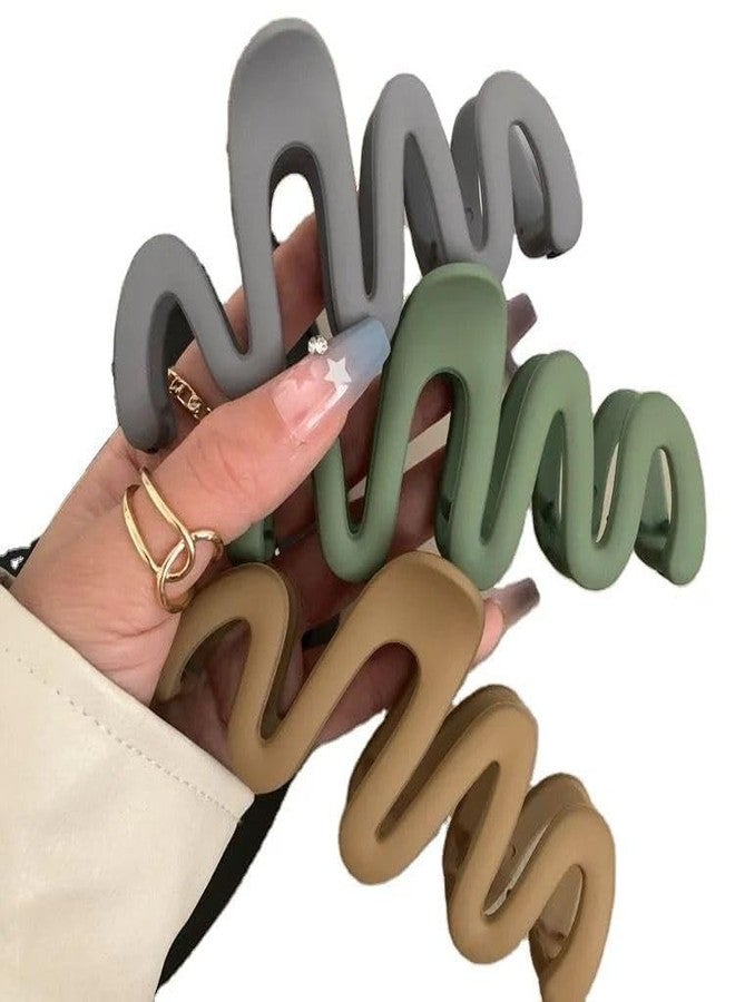 VORSET 2 Pcs Korean style Hair Clutcher for Women & Girls, Zigzag Shape, Beautiful, Hair Claw Clip Matte Finish, korean clutchers for hair women Hair Accessories - Image 1
