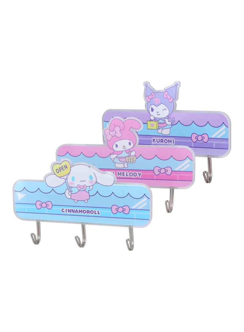 عام 3 قطع خطافات مفاتيح حائط كرتونية كرتونية لتعليق خطافات مفاتيح حائط كوايي لغرفة نوم الحمام خطافات لاصقة مبتكرة - Image 1