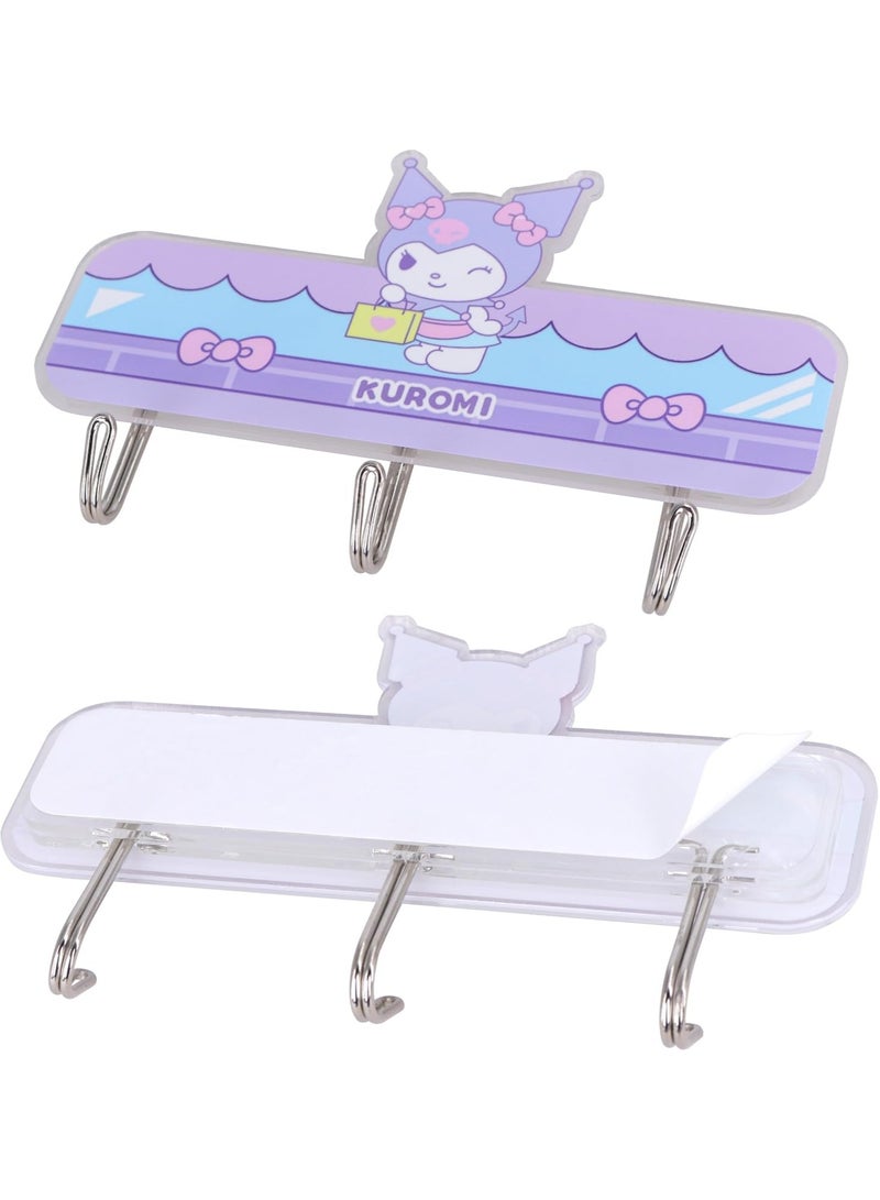 عام 3 قطع خطافات مفاتيح حائط كرتونية كرتونية لتعليق خطافات مفاتيح حائط كوايي لغرفة نوم الحمام خطافات لاصقة مبتكرة - Image 3