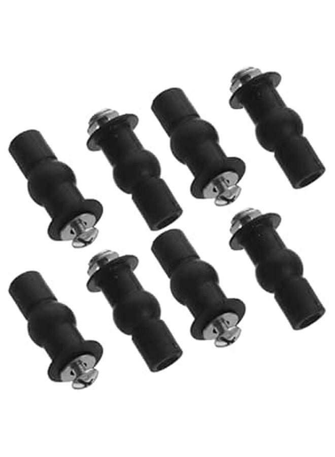 Toilet Seat Fixing Kit With Stainless Steel Bolts Rubber Nuts 14mm Washers 4 Sets - Image 1