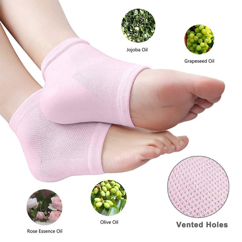 Codream Vented Moisturizing Socks Lotion Gel for Dry Cracked Heels, Spa Gel Socks Humectant Moisturizer Heel Balm Foot Treatment Care Heel Softener Compression (2 Pairs) - Image 2