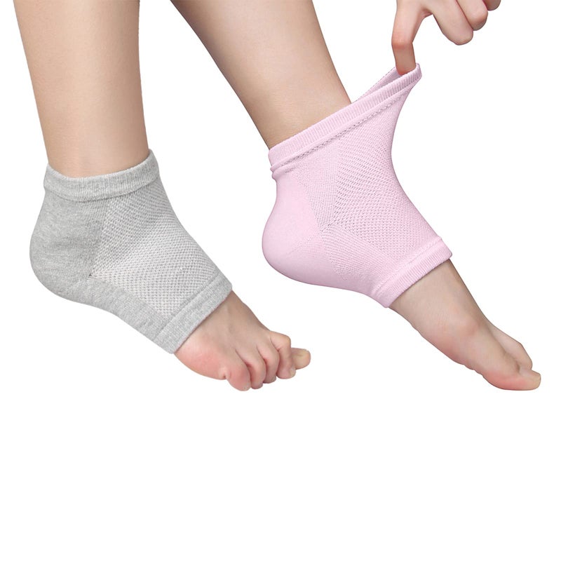 Codream Vented Moisturizing Socks Lotion Gel for Dry Cracked Heels, Spa Gel Socks Humectant Moisturizer Heel Balm Foot Treatment Care Heel Softener Compression (2 Pairs) - Image 1