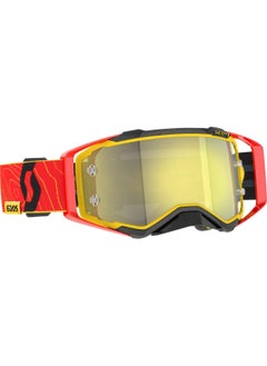 Scott Prospect 6DAYS Spain MX Offroad Goggles Red Yellow w Yellow Chrome Lens  - Image 3