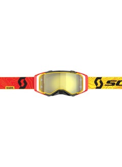 Scott Prospect 6DAYS Spain MX Offroad Goggles Red Yellow w Yellow Chrome Lens  - Image 2