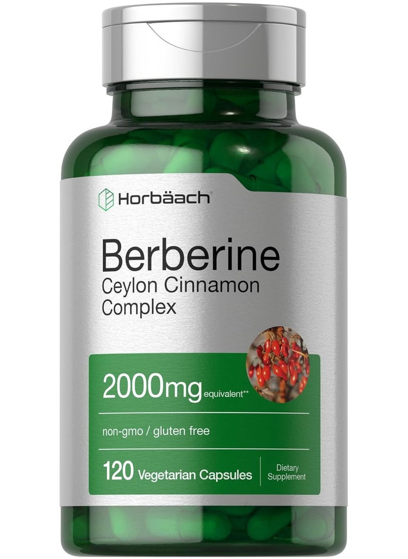 Horbaach Berberine Ceylon Cinnamon Complex 2000mg 120 Capsules  - Image 1