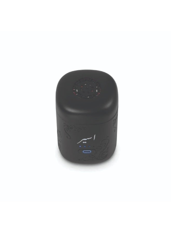 Aseer – Portable Electronic Incense Burner with Elegant Design, Suitable for All Types of Incense and Bakhoor (Black) - Image 3