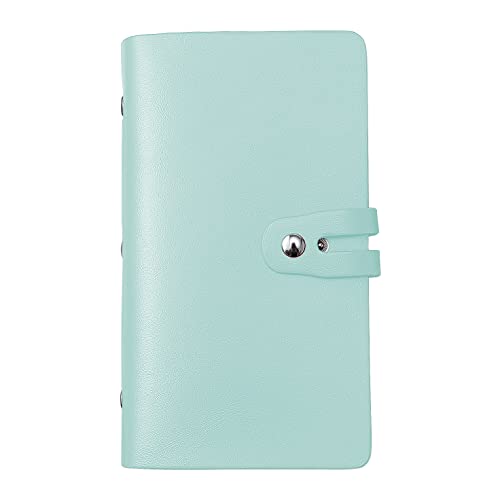 Romozi RFID Credit Card Holder, Leather Business Card Organizer with 96 Card Slots, Credit Card Case for Managing Your Different Cards and Important Documents to Prevent Loss or Damage (Light Green) - Image 1
