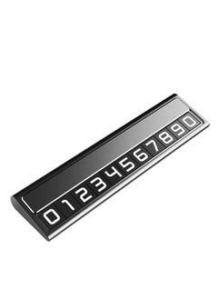 Aideli Temporary Parking Card Phone Number Card, Aluminum Alloy Plate Telephone Number Car Park Stop Sticker Display Automobile Parking Gadgets Accessories  - Image 1
