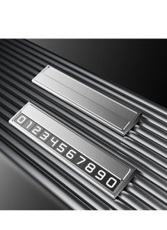 Aideli Temporary Parking Card Phone Number Card, Aluminum Alloy Plate Telephone Number Car Park Stop Sticker Display Automobile Parking Gadgets Accessories  - Image 3