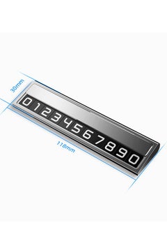 Aideli Temporary Parking Card Phone Number Card, Aluminum Alloy Plate Telephone Number Car Park Stop Sticker Display Automobile Parking Gadgets Accessories  - Image 4