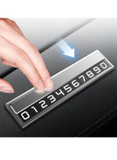 Aideli Temporary Parking Card Phone Number Card, Aluminum Alloy Plate Telephone Number Car Park Stop Sticker Display Automobile Parking Gadgets Accessories  - Image 5