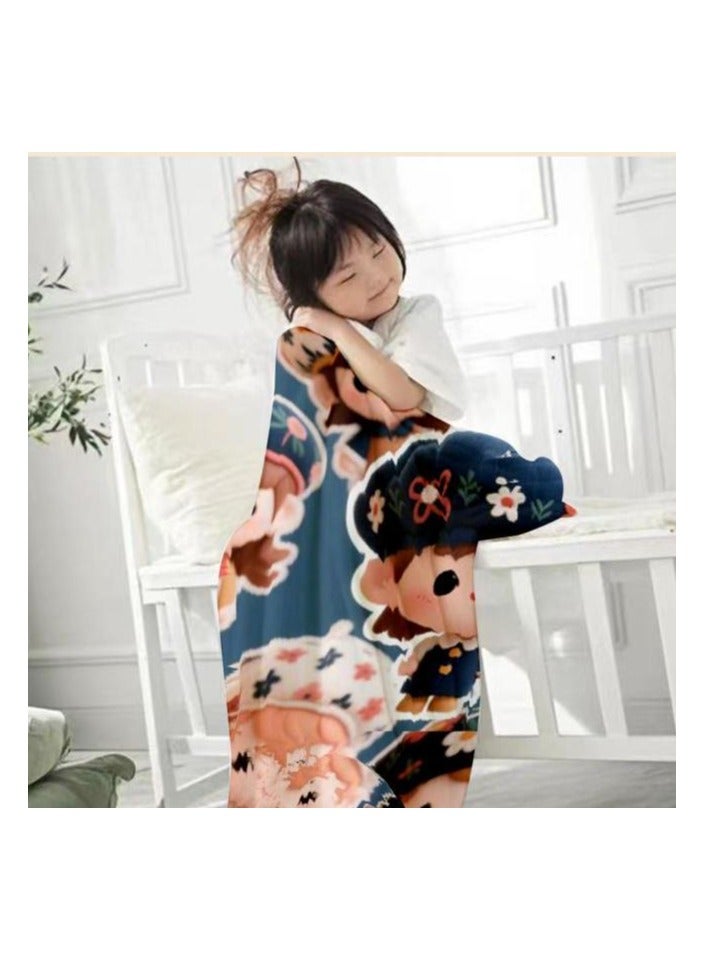 general Children's or student cartoon flannel thin blanket (warm and comfortable, suitable for sleep, games) 100cm*150cm - 881 - Image 3